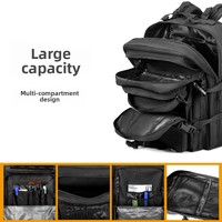 Sac à dos tactique camouflage extérieur unisexe multifonctionnel grande capacité en tissu Oxford avec fermeture éclair pour la randonnée et les sports