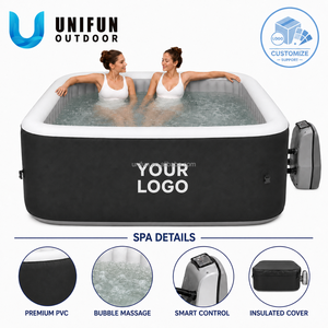 <span class=keywords><strong>Spa</strong></span> <span class=keywords><strong>gonflable</strong></span> carré personnalisé 160x70cm, <span class=keywords><strong>jacuzzi</strong></span> portable pour extérieur, massage par remous pour jardin, installation rapide - Product Image 1