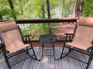 كرسي استراحة قابل للإمالة قابل للطي للفناء الحديقة كرسي هزاز يمكن استخدامه في الظلام مع انعدام الجاذبية للفناء الخلفي والساحة الخارجية وبجانب حمام السباحة - Product Image 6