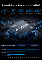 EGLOBAL New Gaming Desktop PC Intel Core I7-10700F 9 10900F With GTX1650 RTX3050 6G GDDR5 2*DDR4 Mini Computer M.2 PCIE SSD