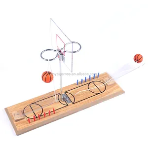 2 Player Wooden Mini Desktop Basketball Shooting Game Toy,tabletop mini basketball game