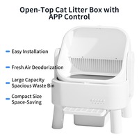 Litière pour chat intelligente à grande capacité de 75 L, contrôle par application, nettoyage automatique, pour les foyers multi-chats