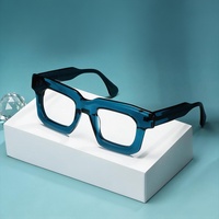 Montures de lunettes en acétate de haute qualité, monture carrée, verres personnalisés, stock d'usine en gros pour femmes et hommes