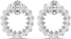 High End Diamond <b>Earrings</b> with Iced Out Stainless Steel <b>Stud</b> <b>Earring</b> for Women Traditional Wear Use - Product Image 3