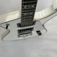 White Ibn Iceman Electric Guitar with Solid Mahogany Body & Maple Back/Sides HH Chrome Bridge Beginner-Friendly Fast Shipping