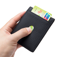 Dompet Kulit Ultratipis Pria dan Wanita, Dompet Pemblokir RFID Penutup Kartu Kredit Kulit Sederhana Pemegang Kartu Berkualitas Tinggi