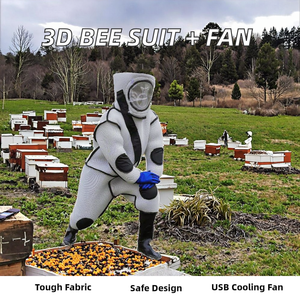 Nuova Tuta Protettiva ZORUE per Apicoltori Contro Api e Calabroni, Completo 3D con Ventilatore USB Opzionale, Garanzia 3 Mesi - Product Image 2
