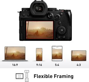 Appareil photo reflex numérique S5II Full HD/4K avec autofocus hybride à phase, stabilisation d'image optique, 4:2:2 illimité, 10-b - Product Image 2