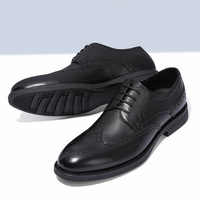 Nouvelles chaussures habillées formelles en microfibre sculptée à lacets, respirantes, style britannique coréen, chaussures décontractées pour marié, chaussures de mariage