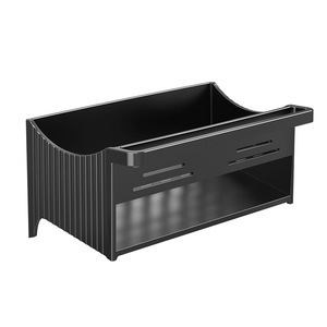 Support de rangement carré noir pour évier de cuisine, séchoir à éponges et torchons à séchage rapide, organisateur pour cuisine et salle de bain - Product Image 1