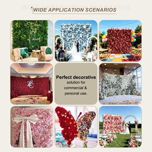 Muro de Flores Artificial Personalizado con Diseño de Rosa de Viento, Enrollable, para Decoración Comercial y de Fiestas - Product Image 5