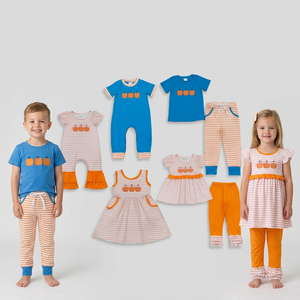 Vêtements brodés en forme de citrouille pour bébés filles, ensembles de vêtements pour Thanksgiving - Product Image 1