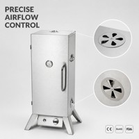 Fumoir à gaz en acier inoxydable en gros, 4 niveaux, allumage électronique, barbecue extérieur, OEM