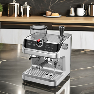 Cafetera Espresso Semiautomática de Acero Inoxidable con Función de Sistema de Infusión, Enchufe US/EU para Hoteles y Hogares, Acabado Cepillado - Product Image 2