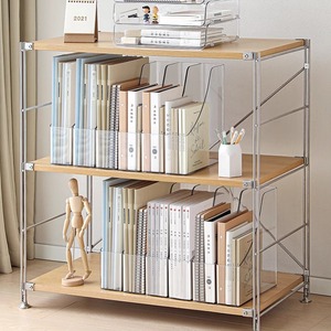Transparent <b>File</b> Organizer <b>Storage</b> Rack For Desk A4 Paper Holder Office Desktop Organizer Plastic Single Tier Freestanding - Product Image 3