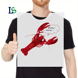 Baberos de Plástico Impresos Personalizados de Alta Calidad, Baberos Desechables de Plástico para Adultos, Baberos de Langosta para Restaurante - Product Image 1