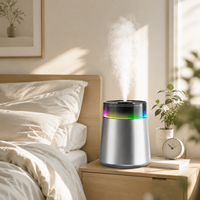 Humidificateur à brume fraîche de 7 L, technologie d'atomisation suspendue, réservoir d'eau en acier inoxydable 304, lumières 7 couleurs, silencieux