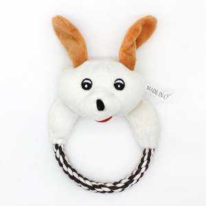 Multi-Color Animal Cotton Rope Chew Toy for Dogs Plush Squeaky Pet Toys for Teeth Cleaning Featuring Pig Dog Duck <b>Frog</b> Design - Product Image 6