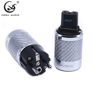 Audiophile Giắc Cắm Điện HiFi YIVO XSSH Âm Thanh OEM Sợi Carbon Mạ Vàng Rhodium <span class=keywords><strong>2</strong></span> Chân Đầu Nối Điện EU Phích Cắm 16A Schuko - Product Image 4