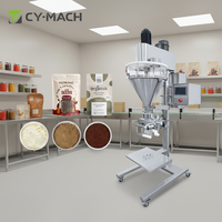Machine de remplissage semi-automatique à 2 têtes pour poudres et granulés (levure, café, sel, épices) de 5g à 500g pour l'industrie alimentaire, pour sacs préformés