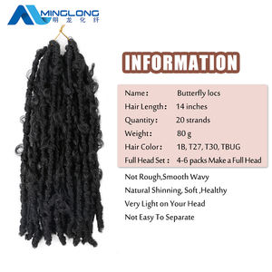 Extensions de cheveux de qualité supérieure pour femmes noires, vente en gros, faux <span class=keywords><strong>locks</strong></span> papillon, cheveux pour tresses, prix d'usine, vente chaude - Product Image 3