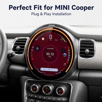 Lecteur multimédia automobile Android 14 8 cœurs 4+64 Go de mémoire pour BMW Mini F55 F56, prend en charge la carte SIM et le CarPlay sans fil