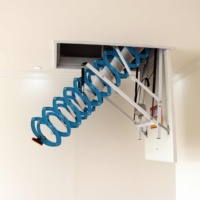 Escalier télescopique électrique pour grenier avec télécommande, en alliage de titane, escalier pliable en aluminium pour sous-sol