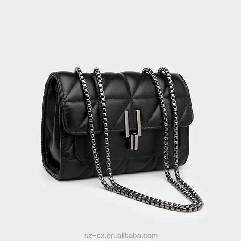 2022 New Portable Fashion Famous Brand Ladies Girl Square Bag Cross body Shoulder Hand Bag Black Leather Women Purses Handbags