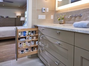 Panier coulissant en fil d'acier inoxydable 304, écologique, facile à installer, pour armoire de cuisine, organisateur sous l'évier, en bois et en métal - Product Image 6