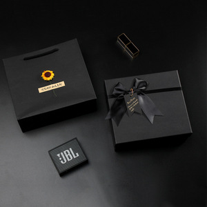 Boîte <span class=keywords><strong>cadeau</strong></span> en vente chaude, boîte à rouge à lèvres créative avec couvercle et base, boîte d'emballage <span class=keywords><strong>cadeau</strong></span> d'<span class=keywords><strong>anniversaire</strong></span> noire vide de grande taille avec nœud - Product Image 4