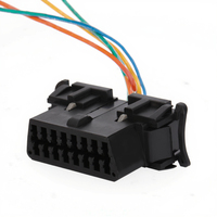 Cable de extensión divisor en Y OBDII OBD2 de 16 pines personalizado, arnés de cableado de 16 núcleos con deflector para Kia