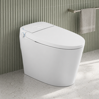 Toilet Pintar Pemanas Instan untuk Kamar Mandi dengan Bidet Terintegrasi, Sensor Otomatis, Dudukan Berpemanas, Toilet Keramik Pintar Mewah
