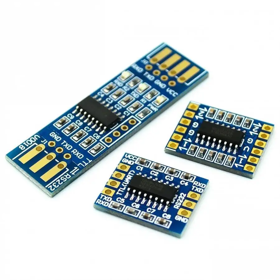 RS232 SP3232 TTL para RS232 módulo RS232 para TTL linha escova placa de ouro módulo porta serial