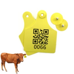 HED-ET114 Étiquettes d'oreille pour bétail à faible quantité minimale de commande, étiquettes d'oreille pour bovins 001-100, étiquettes d'oreille pour vaches avec impression personnalisée gratuite - Product Image 1