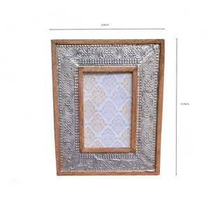 Marco de fotos de madera hecho a mano con textura natural compatible con impresiones estándar que personalizan la decoración del hogar o la oficina - Product Image 5