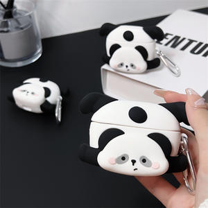 Pour <span class=keywords><strong>Airpods</strong></span> 2 Pro 1/2 Creative Cute Chubby <span class=keywords><strong>Panda</strong></span> Étui pour écouteurs en silicone Étui étanche - Product Image 3