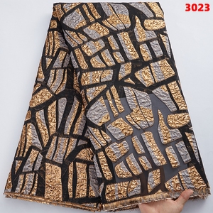 Chine Fournisseur Africain Dentelle Tissu Broderie Français Brocart En Relief Jacquard Tissu Pour Robes Femmes 3023 - Product Image 2