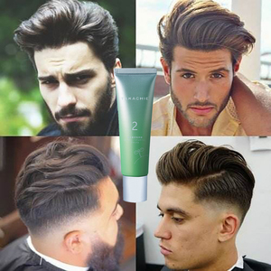 Etiqueta privada 100% cera orgánica Natural para peinar el cabello hombres textura ligera y de retención pomada de cera para el cabello brillante para crear estilo fresco - Product Image 1