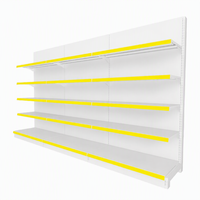 Étagère de supermarché Sanyang, simple face, en acier, 1200x450x1500mm, 100kg par niveau, pour magasin de proximité, personnalisable