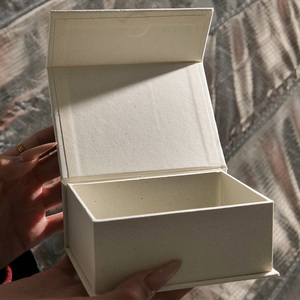 Custom Logo Simple Magnetic Closure Embossed Jewelry Packaging Box White Rigid Cardboard for <b>Rings</b> Necklaces Bracelets - Product Image 1