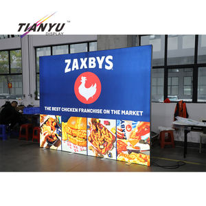Expositor publicitario tipo pop-up con soporte de mesa de tela, distribución de energía para escenario, <span class=keywords><strong>menú</strong></span>, caja de luz LED, letrero - Product Image 3