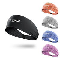 Bandeau de sport personnalisé avec logo, fin, en polyester, respirant, large, pour yoga, fitness, entraînement, course à pied, antidérapant, absorbant la transpiration