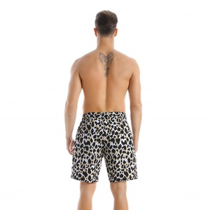 Maillots de bain de luxe personnalisés pour couples, maillot de bain bleu avec des palmiers, bikini noir à imprimé léopard, vêtements de plage, ensemble 3 pièces pour femmes et hommes - Product Image 6