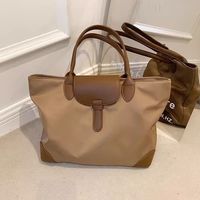 Bolsa de Mano de Lona Versátil de Nailon de Última Moda, Bolsa de Hombro Ultraligera para Mujer para Ir de Compras
