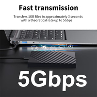 Casing Hard Disk Drive Grosir 2.5" HDD Enclosure Eksternal Portabel USB 3.0 2.5inch SATA USB C Stok Carcasa Para Disco 2.5"