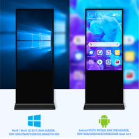 Pantalla Digital Interactiva con Soporte de Piso para Interiores DDP 43 65 Pulgadas 4K LCD, Tótem con Pantalla Táctil, Kiosco Publicitario para Tiendas