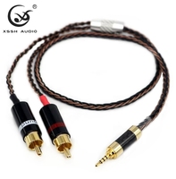 Câble d'extension et de mise à niveau HIFI pour haut-parleur de guitare, audio auxiliaire, casque et écouteurs, 8 conducteurs OCC 3,8 mm, XSSH OEM ODM DIY