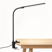 Lampe de bureau LED à pince flexible avec télécommande, 5W SMD, température de couleur réglable 3000K/6000K, CRI élevé 80, lampe de lecture