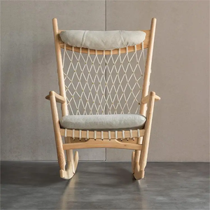 ATUNUS Meubles en <span class=keywords><strong>bois</strong></span> sur mesure Chaises à bascule en <span class=keywords><strong>bois</strong></span> Jardin en <span class=keywords><strong>bois</strong></span> en rotin Chaise à bascule simple pour adultes - Product Image 5