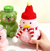Nouvelle Tasse à Café Ours Mignon Personnalisée avec Paille et Couvercle Bonnet – Idéale pour Cadeau de Fête